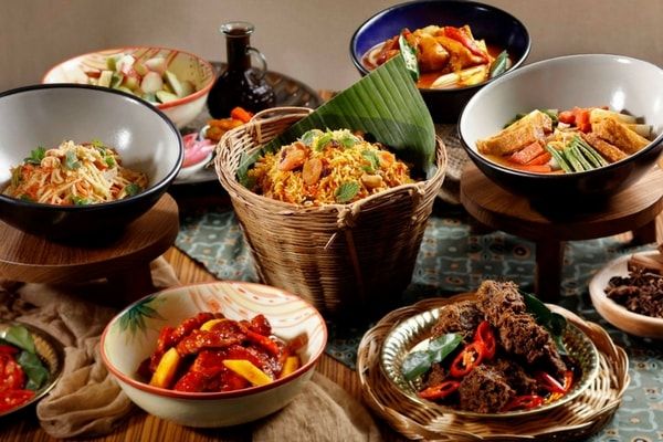 dishes on a table