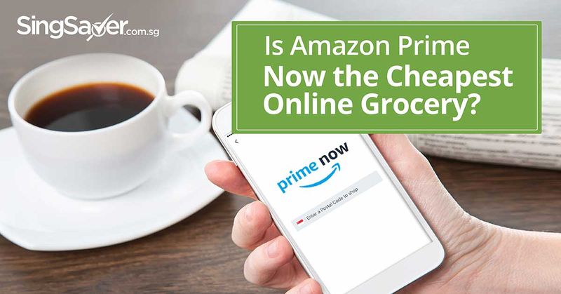 person holding mobile phone with amazon prime now