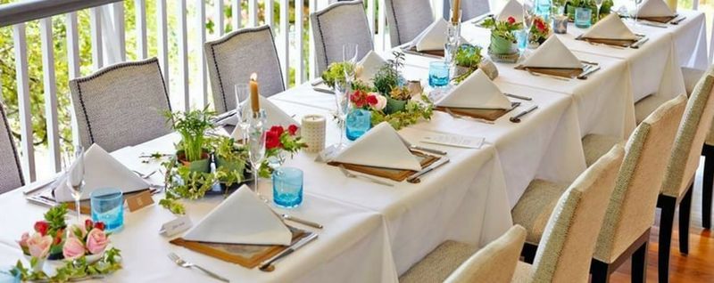 wedding with long tables