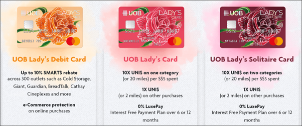 uob lady's card shopping